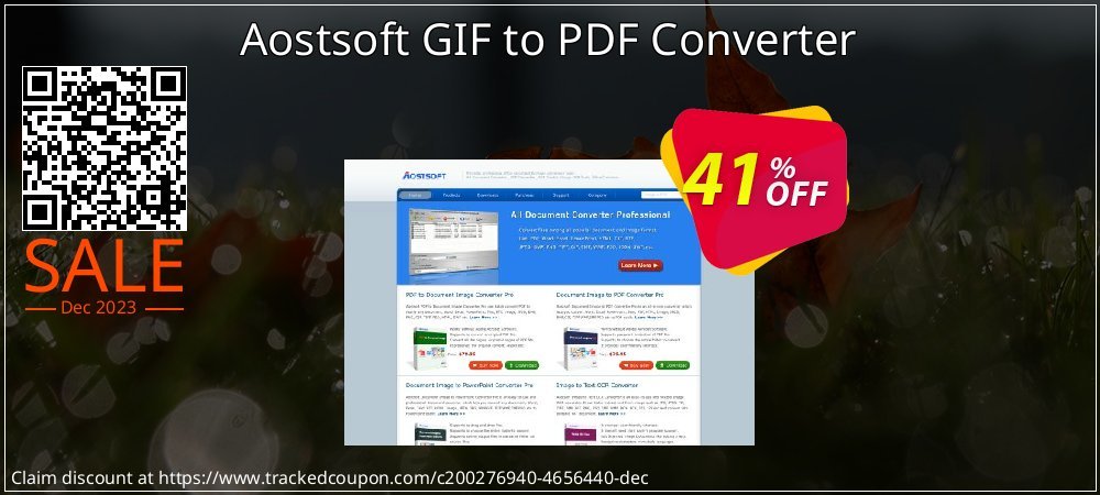 Aostsoft GIF to PDF Converter coupon on National Walking Day discounts