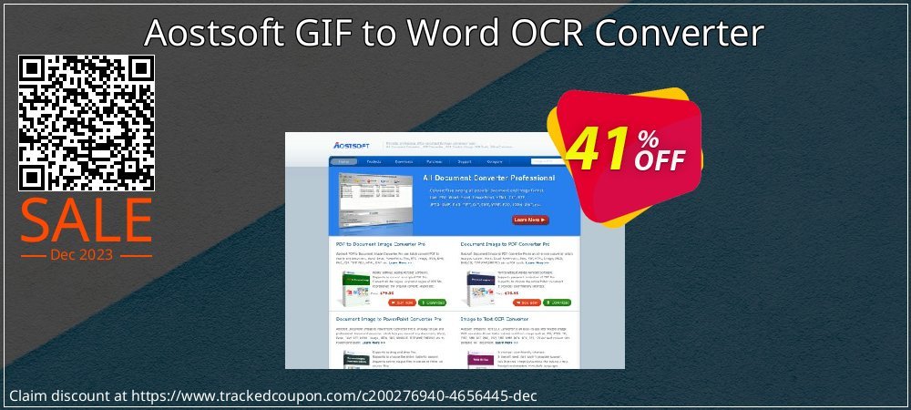 Aostsoft GIF to Word OCR Converter coupon on National Walking Day discount