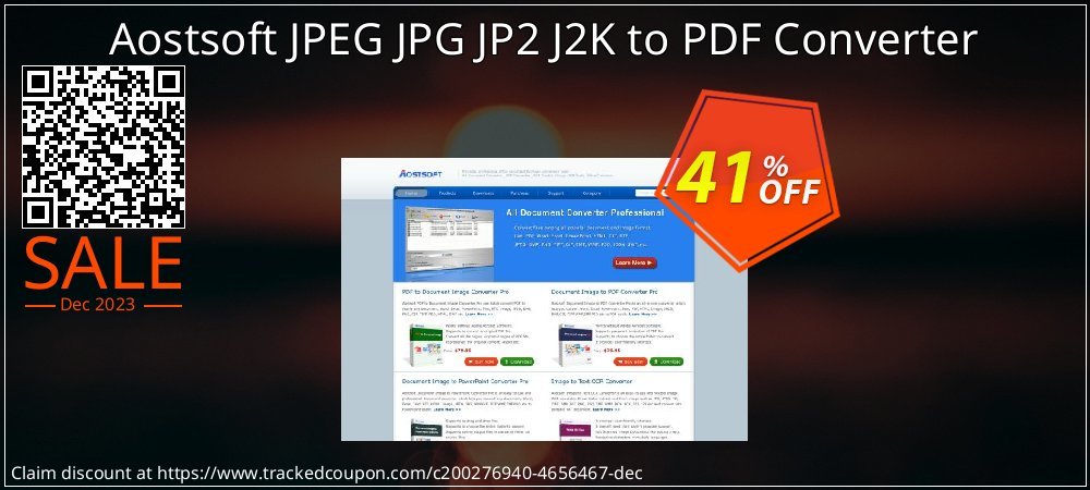 Aostsoft JPEG JPG JP2 J2K to PDF Converter coupon on April Fools' Day discounts