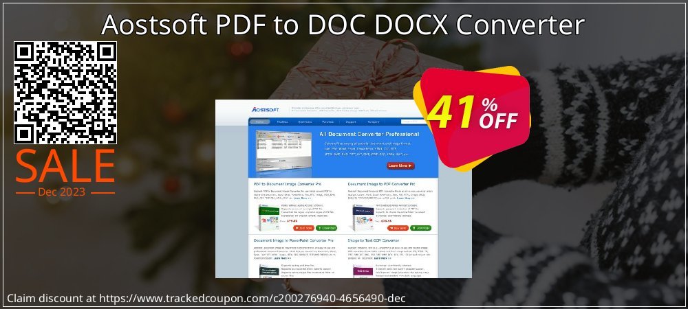 Aostsoft PDF to DOC DOCX Converter coupon on World Backup Day offer