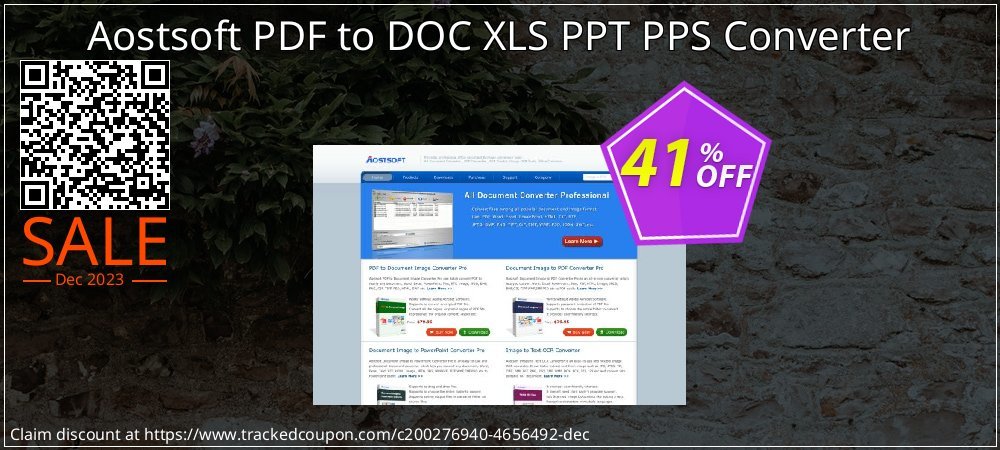Aostsoft PDF to DOC XLS PPT PPS Converter coupon on April Fools' Day offering sales