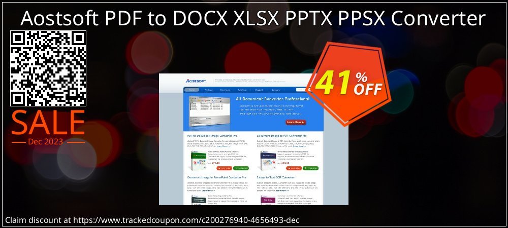 Aostsoft PDF to DOCX XLSX PPTX PPSX Converter coupon on Easter Day super sale