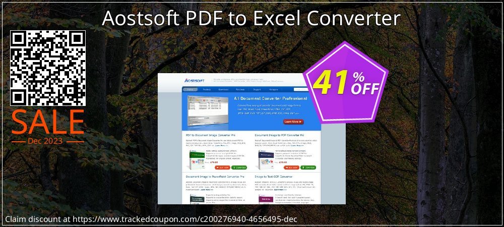Aostsoft PDF to Excel Converter coupon on National Walking Day promotions