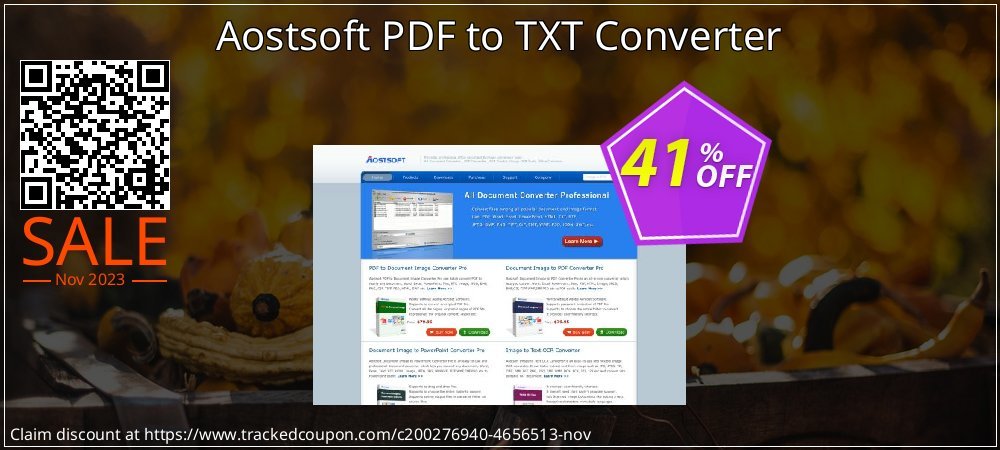 Aostsoft PDF to TXT Converter coupon on Easter Day promotions