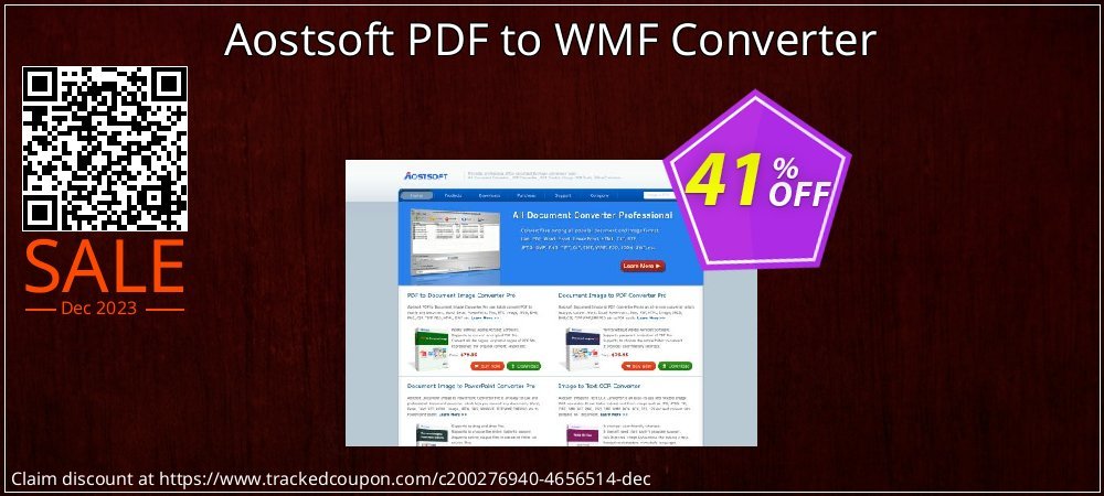 Aostsoft PDF to WMF Converter coupon on National Smile Day deals