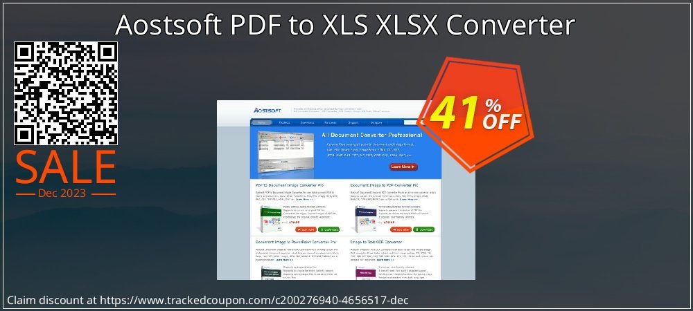 Aostsoft PDF to XLS XLSX Converter coupon on Working Day offering discount