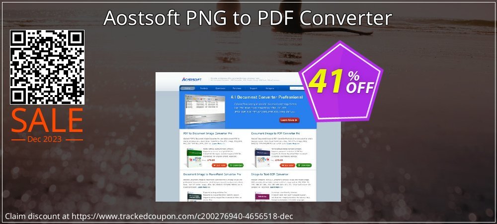 Aostsoft PNG to PDF Converter coupon on National Pizza Party Day offering sales