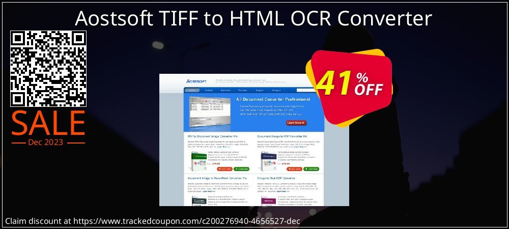 Aostsoft TIFF to HTML OCR Converter coupon on April Fools' Day offering discount