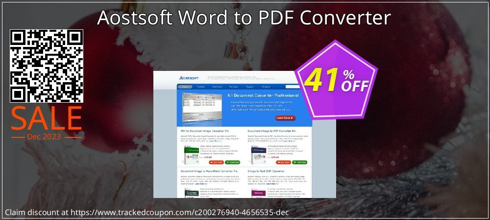 Aostsoft Word to PDF Converter coupon on National Walking Day discount