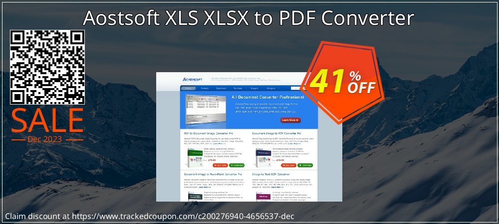 Aostsoft XLS XLSX to PDF Converter coupon on April Fools' Day offering sales