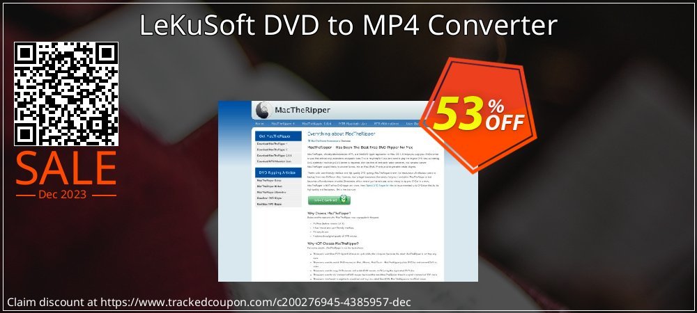 LeKuSoft DVD to MP4 Converter coupon on Working Day discounts