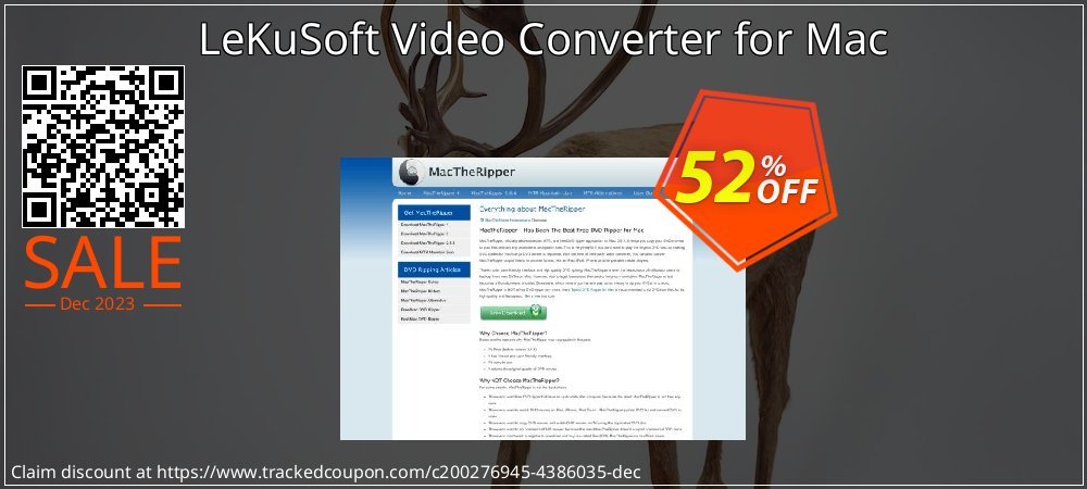 LeKuSoft Video Converter for Mac coupon on National Walking Day discount