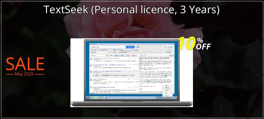 TextSeek - Personal licence, 3 Years  coupon on World Party Day discount