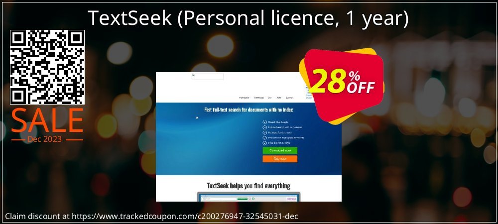 TextSeek - Personal licence, 1 year  coupon on World Party Day promotions