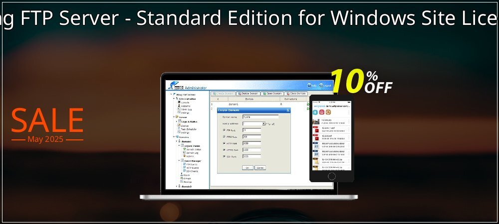 Wing FTP Server - Standard Edition for Windows Site License coupon on National Smile Day offering discount
