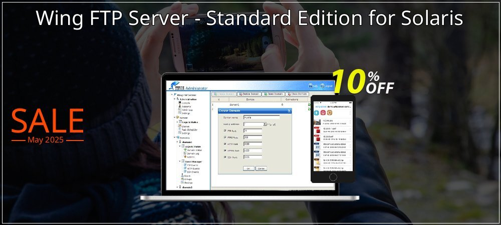 Wing FTP Server - Standard Edition for Solaris coupon on Easter Day offer