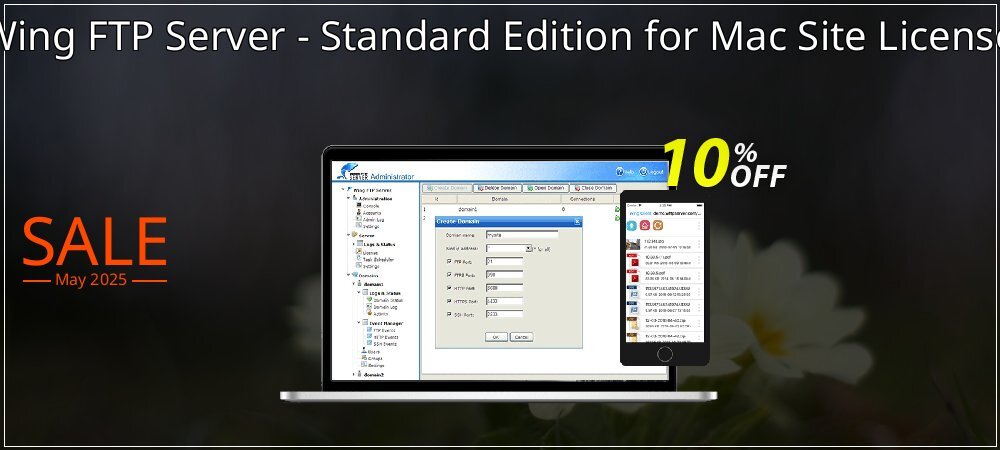 Wing FTP Server - Standard Edition for Mac Site License coupon on National Smile Day offering sales