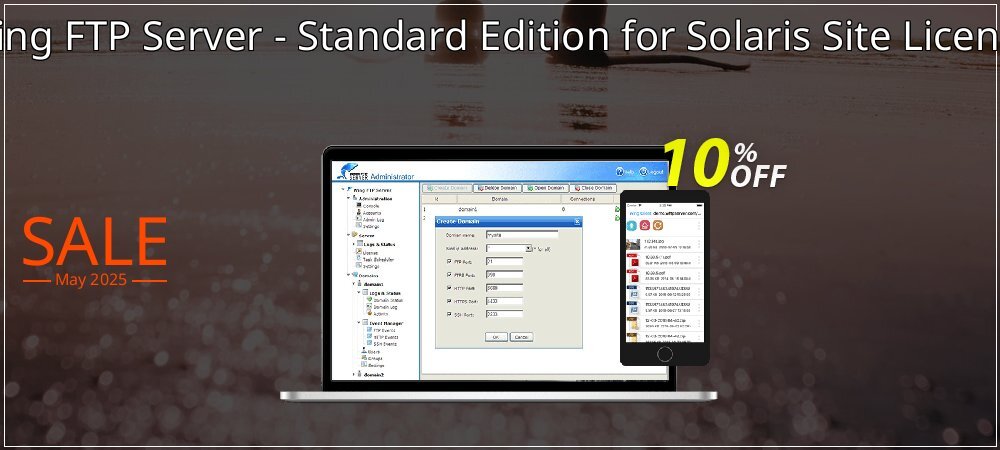 Wing FTP Server - Standard Edition for Solaris Site License coupon on National Walking Day offering sales