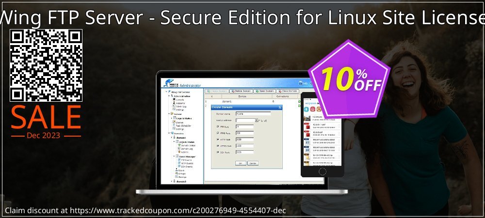 Wing FTP Server - Secure Edition for Linux Site License coupon on April Fools' Day discounts