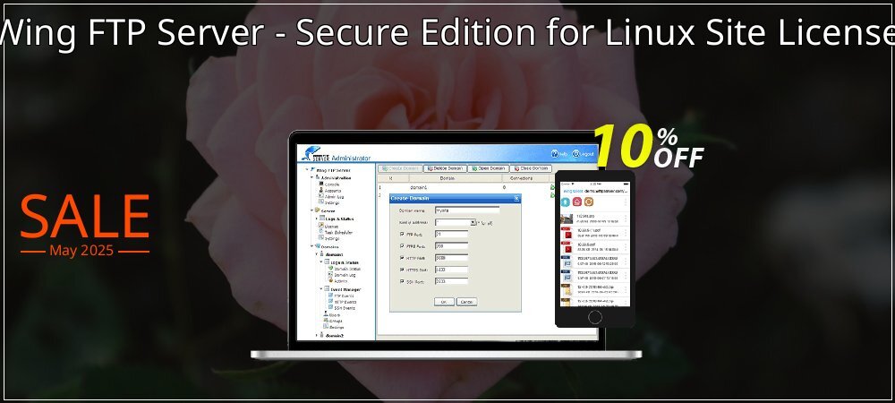 Wing FTP Server - Secure Edition for Linux Site License coupon on April Fools' Day discounts