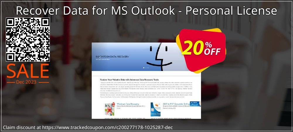 Recover Data for MS Outlook - Personal License coupon on Working Day promotions