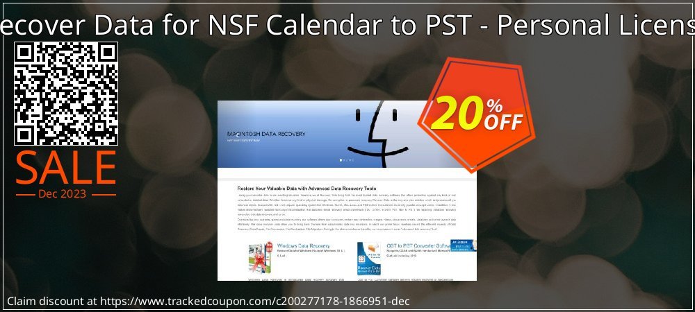 Recover Data for NSF Calendar to PST - Personal License coupon on World Party Day sales