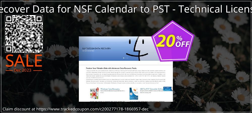 Recover Data for NSF Calendar to PST - Technical License coupon on Working Day discounts