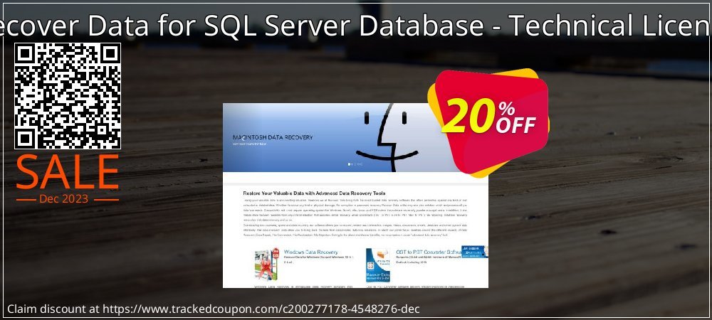 Recover Data for SQL Server Database - Technical License coupon on World Party Day sales