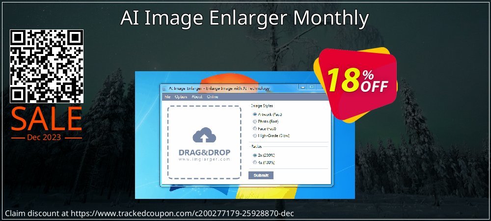 AI Image Enlarger Monthly coupon on National Walking Day super sale
