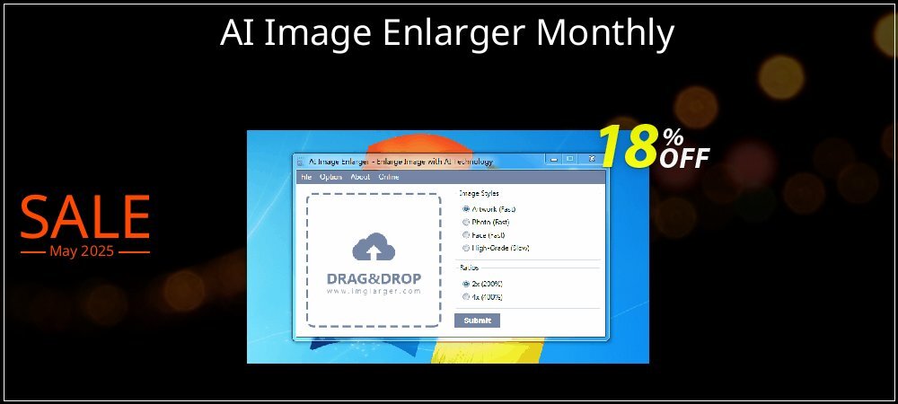 AI Image Enlarger Monthly coupon on National Walking Day super sale