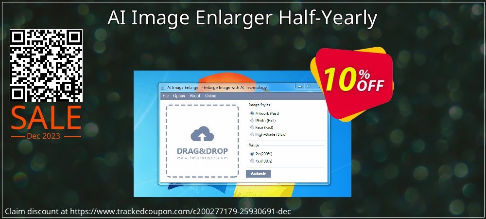AI Image Enlarger Half-Yearly coupon on World Party Day sales