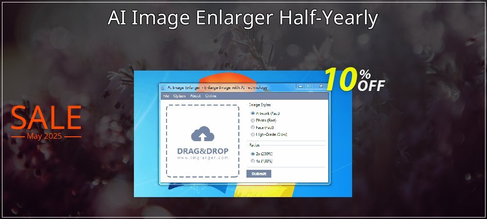 AI Image Enlarger Half-Yearly coupon on National Loyalty Day deals