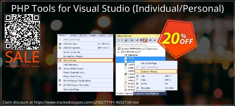 PHP Tools for Visual Studio - Individual/Personal  coupon on National Loyalty Day sales