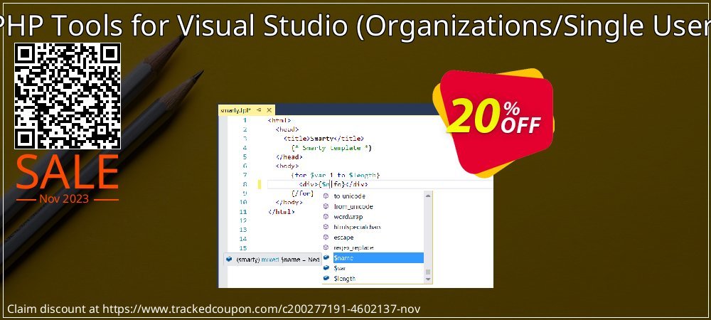PHP Tools for Visual Studio - Organizations/Single User  coupon on Working Day deals
