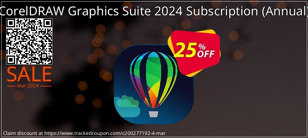 CorelDRAW Graphics Suite 2023 Subscription - Annual  coupon on National Singles Day offering sales