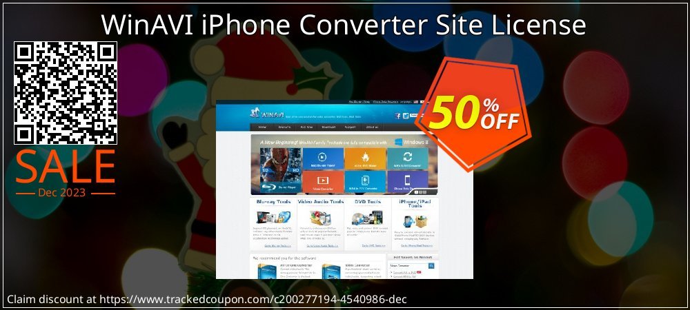 WinAVI iPhone Converter Site License coupon on World Party Day discounts