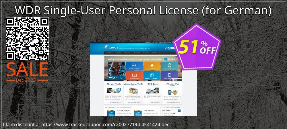 WDR Single-User Personal License - for German  coupon on Tell a Lie Day offering discount