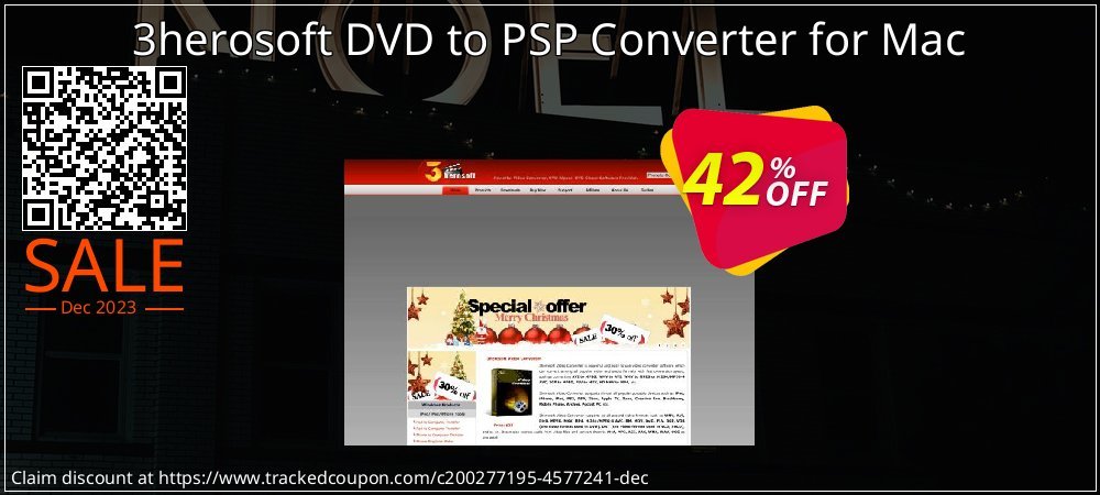 3herosoft DVD to PSP Converter for Mac coupon on World Party Day offer