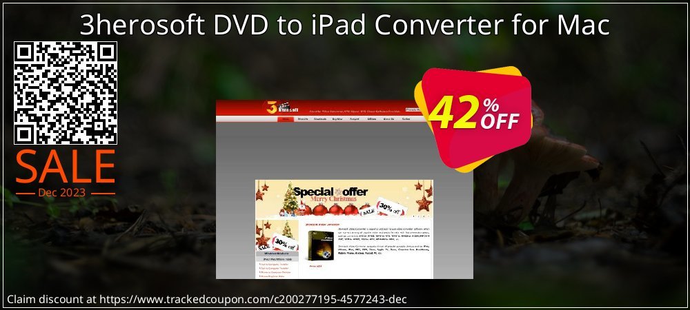 3herosoft DVD to iPad Converter for Mac coupon on Virtual Vacation Day discount