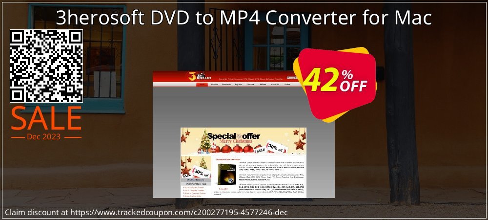 3herosoft DVD to MP4 Converter for Mac coupon on World Party Day discounts