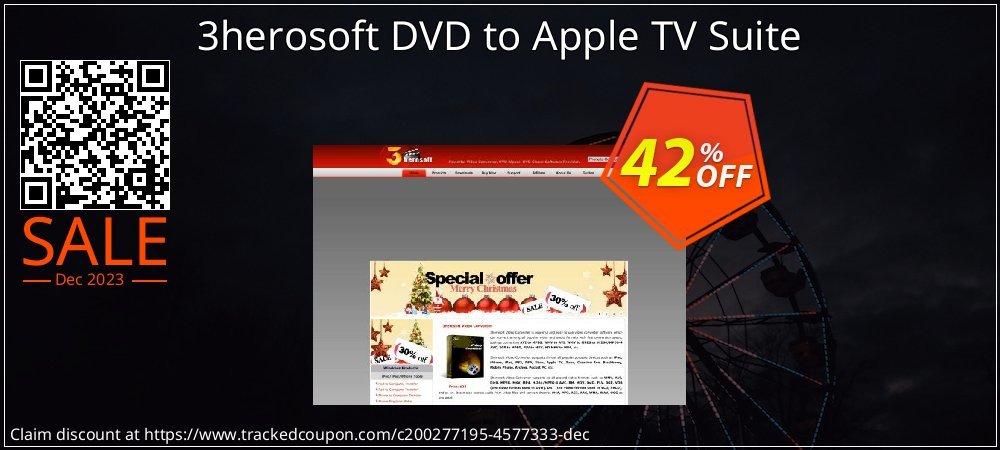 3herosoft DVD to Apple TV Suite coupon on Virtual Vacation Day discount