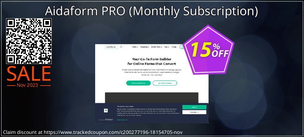 Aidaform PRO - Monthly Subscription  coupon on World Backup Day discount