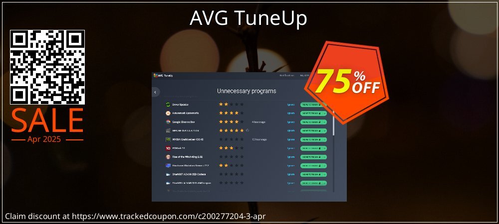 AVG TuneUp coupon on Easter Day offer