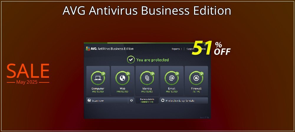 AVG Antivirus Business Edition coupon on Constitution Memorial Day promotions