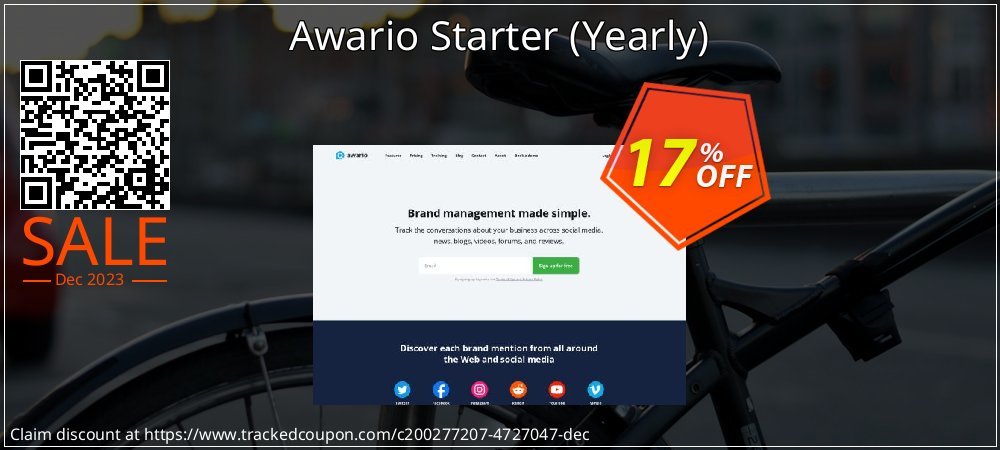 Awario Starter - Yearly  coupon on April Fools' Day super sale