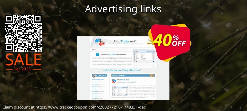Advertising links coupon on World Party Day offering sales