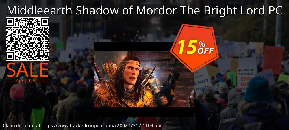 Middleearth Shadow of Mordor The Bright Lord PC coupon on World Password Day super sale