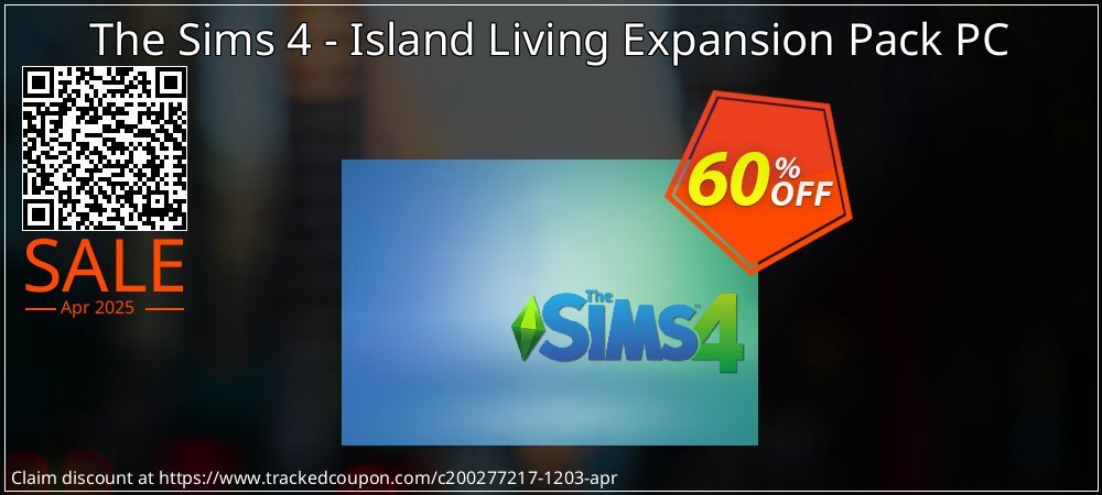 The Sims 4 - Island Living Expansion Pack PC coupon on Virtual Vacation Day promotions