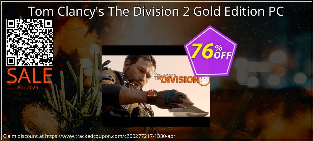 Tom Clancy's The Division 2 Gold Edition PC coupon on National Walking Day deals