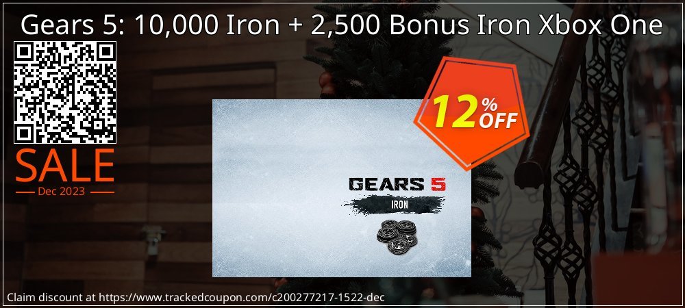Gears 5: 10,000 Iron + 2,500 Bonus Iron Xbox One coupon on National Memo Day offering sales